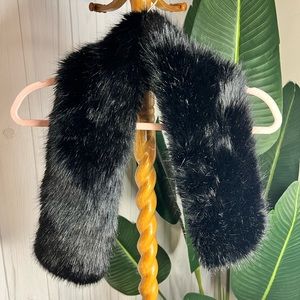 Black Faux fur Scarf